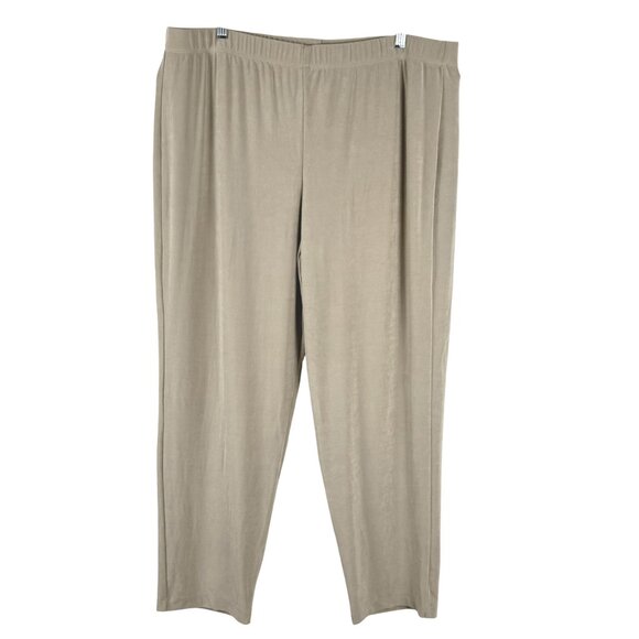 Chico's Travelers Essential Slim Pant Size 3 Khaki Slinky Stretch NWT PT-2670 - Picture 1 of 9